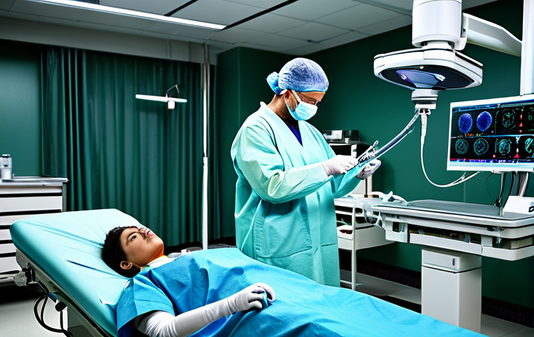 **
"A modern hospital operating room with a robotic surgical arm assisting a surgeon in a delicate procedure, fully clothed medical personnel, sterile environment, advanced technology, perfect anatomy, correct proportions, professional lighting, safe for work, appropriate content, fully clothed, professional."
**